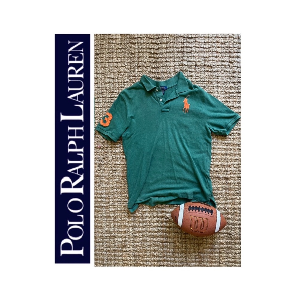 XL Boys Ralph Lauren Big Pony Green Polo shirt